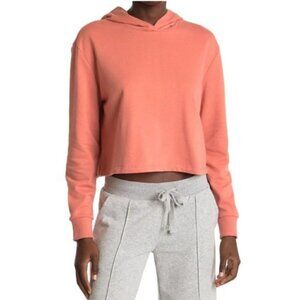 NWT ALTERNATIVE Cropped Pullover Hoodie Coral M/L